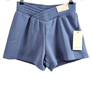 If it were me Women's V High Waist New Soft Blue Shorts